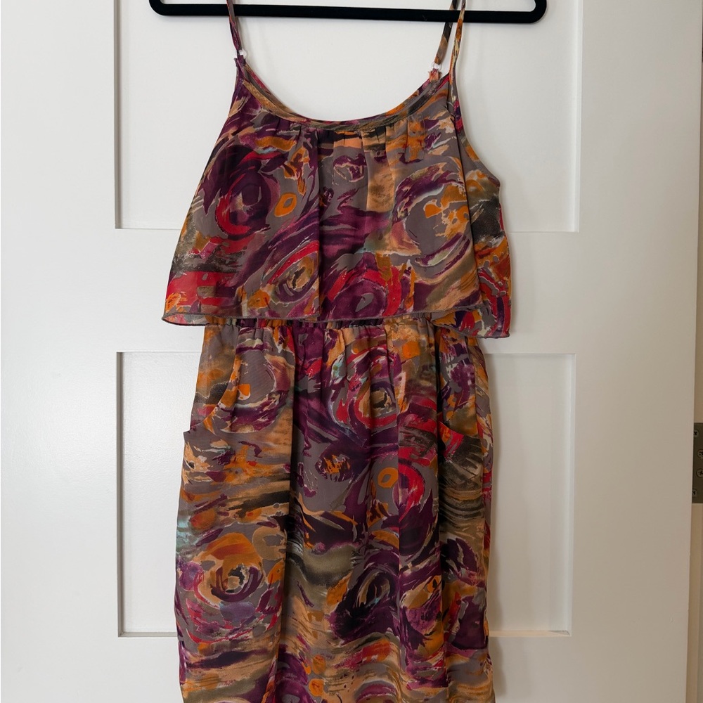 Bar III Women’s Dress in Purple and Pink Swirl